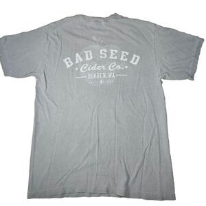Comfort Colors Bad Seed Cider Co. Bingen Washington Breweriana Shirt Gray Small